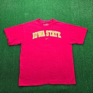 Iowa State Cyclones‎ Tshirt Mens Large Red Short Sleeve Vintage Nike Team NCAA